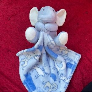 Little Beginnings Blue Elephant Baby Lovey Security Blanket Plush‎ Zoo Animals